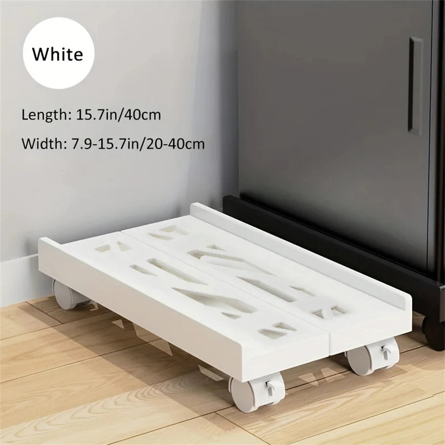 Adjustable Mobile PC Tower Stand with Wheels under Desk CPU Holder Adjustable Stable Mobile Computer Host Stand for Home Office