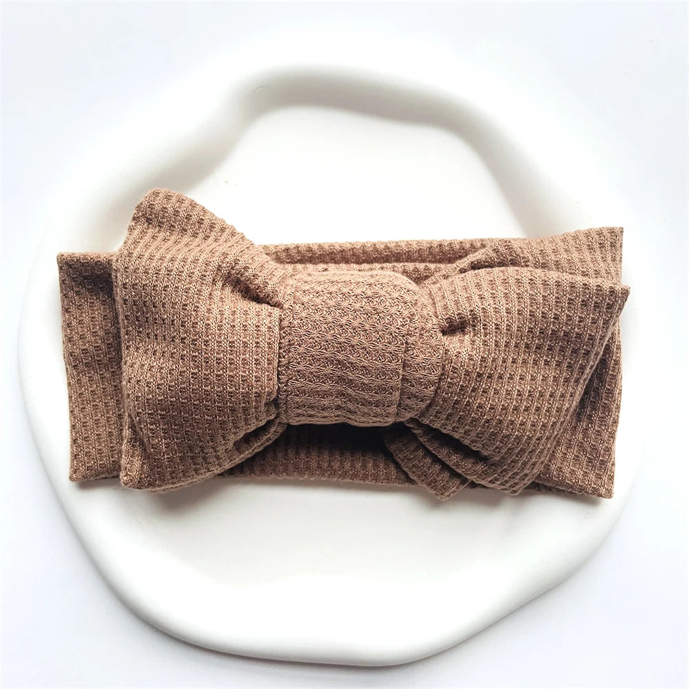 Baby Girl Bow Headband for Children Newborn Baby Turbans for Babies Solid Big Bowknot Headbands Infant Baby Hair Accessories