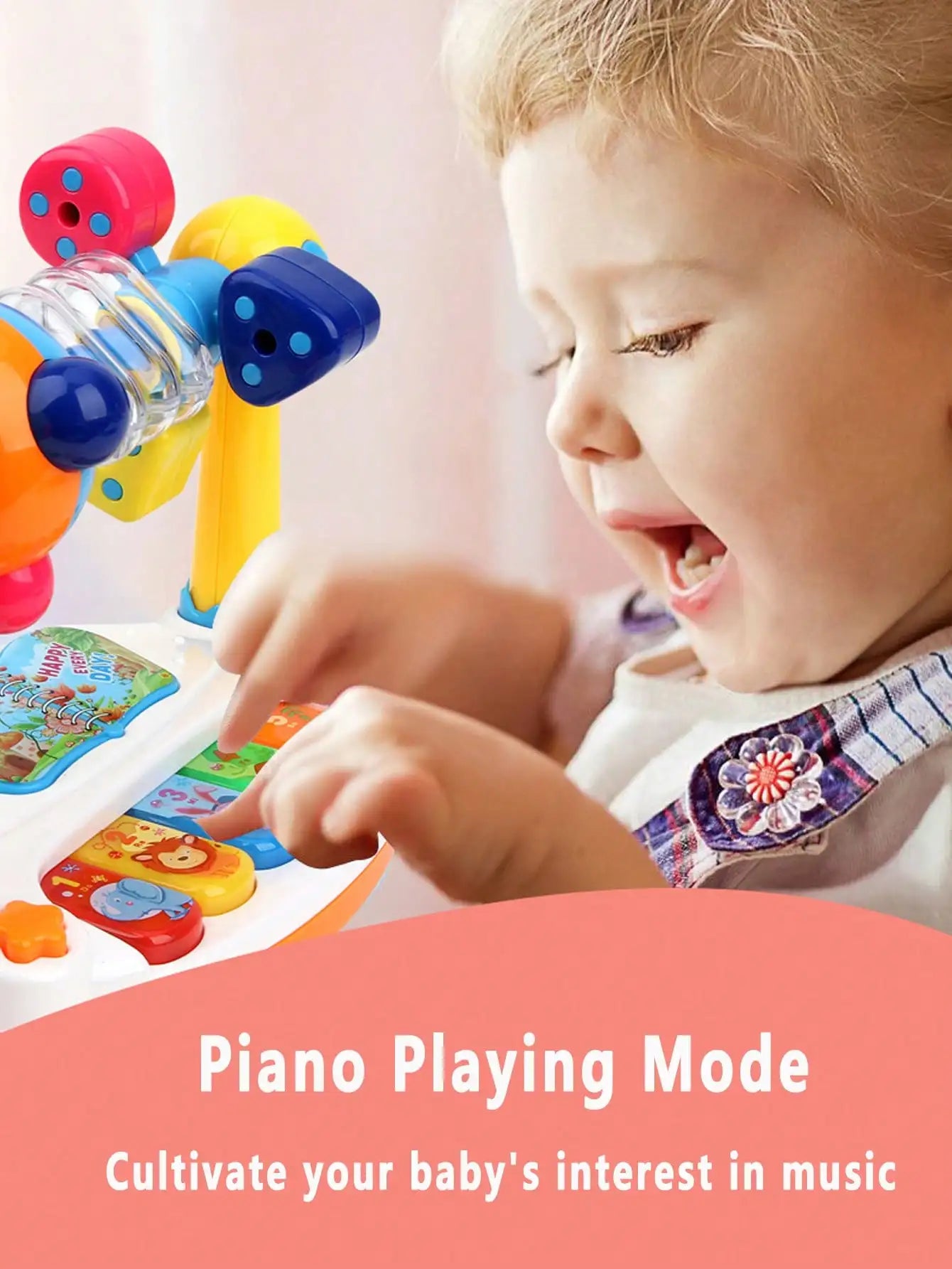 Baby Piano Toy, Light Up Music Baby Toys for12 18 Months Early Learning Educational Piano Toy 1 Year Old Boy Girl Gifts