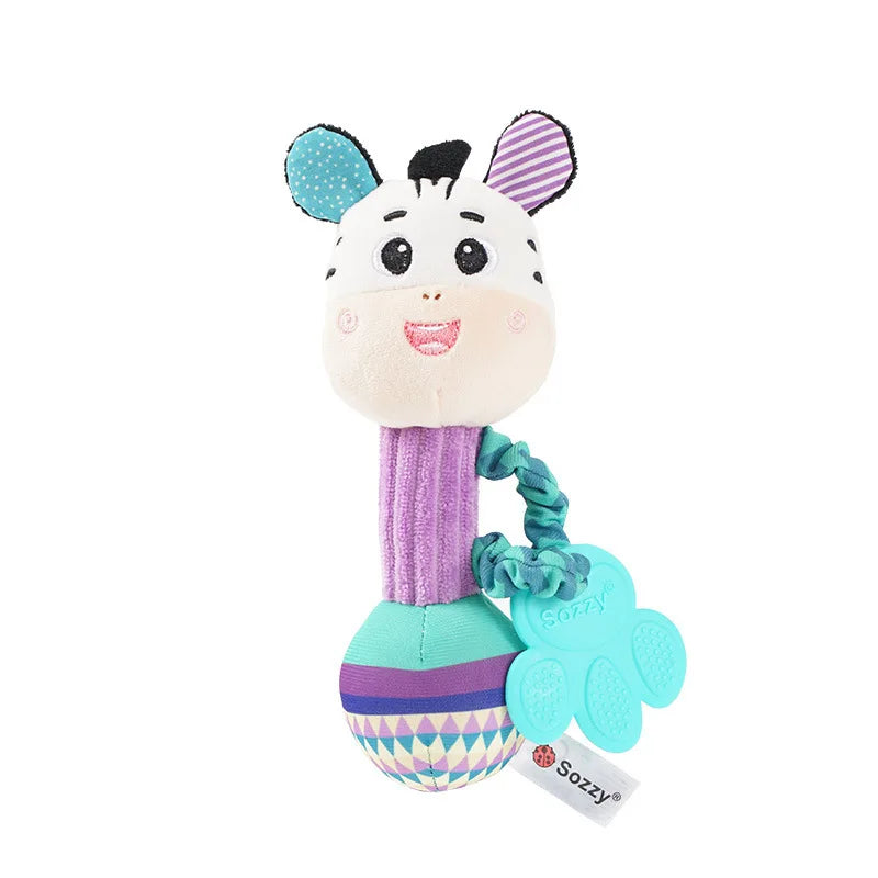 Baby Rattles Soft Hand Grab Sensory Shaker Teething Toys for BabiesSensory Plush Animal Toys for 0 12 Months Newborn Toys Gifts