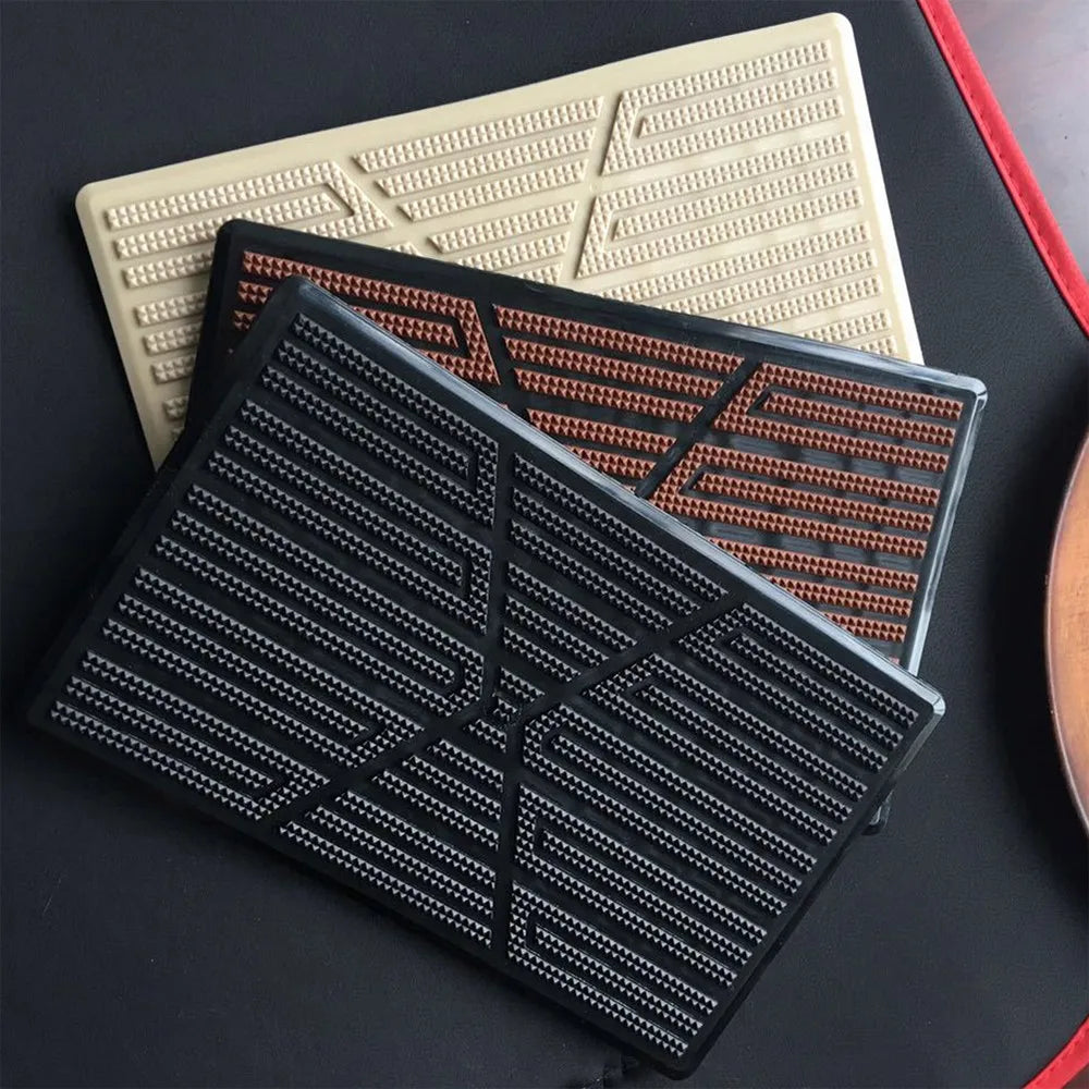 1*Universal Car Floor Pad PVC Pedal Plate Anti Skid Foot Heel Scuff Plate Car Floor Mat Non-Slip Carpet Patch 23×15cm Car Mats