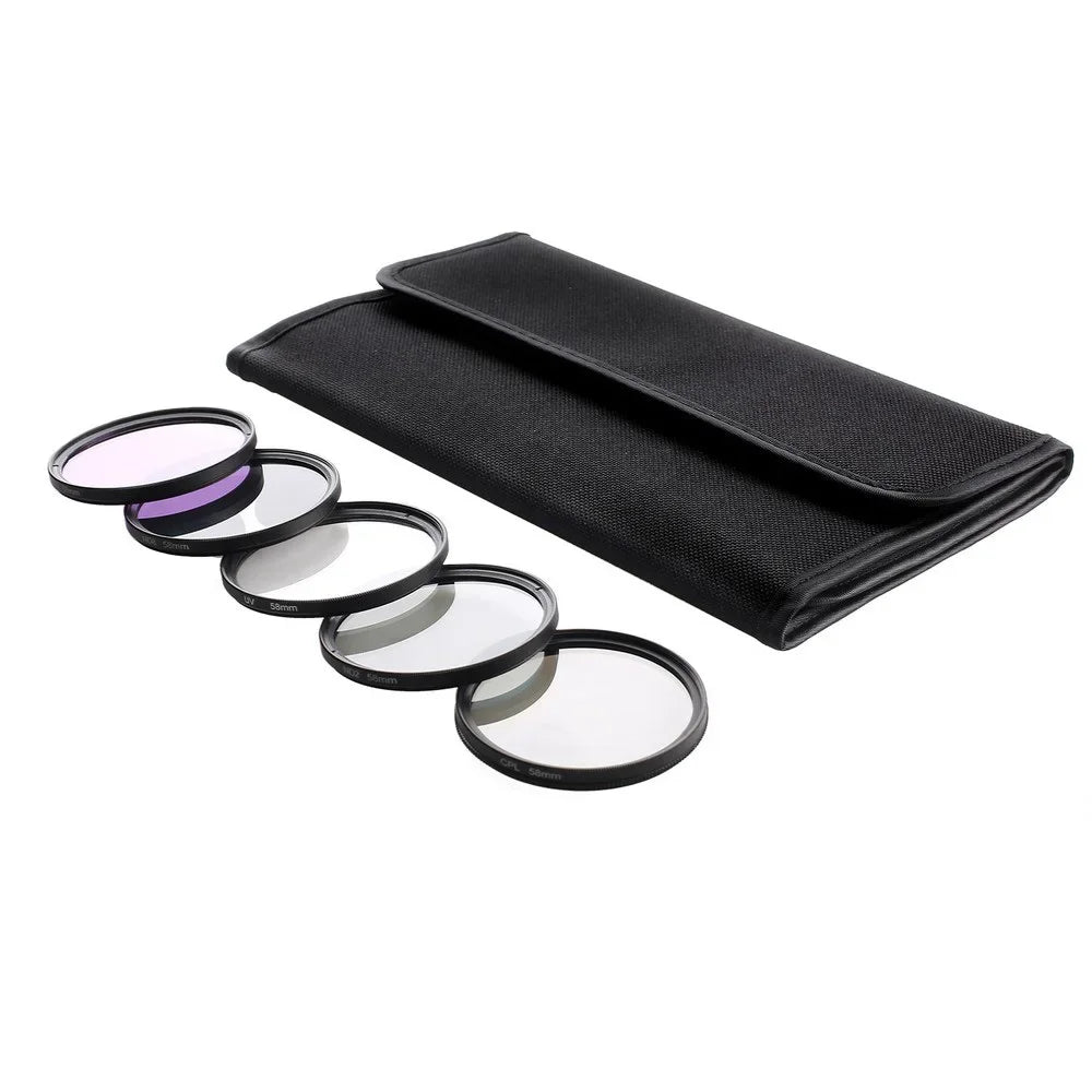 Lightdow Camera Lens Filter 6 in 1 Kits UV+CPL+FLD+ND 2 4 8 49mm 52 55 58 62 67 72 77 82mm Kit for Cannon Nikon Camera Lens