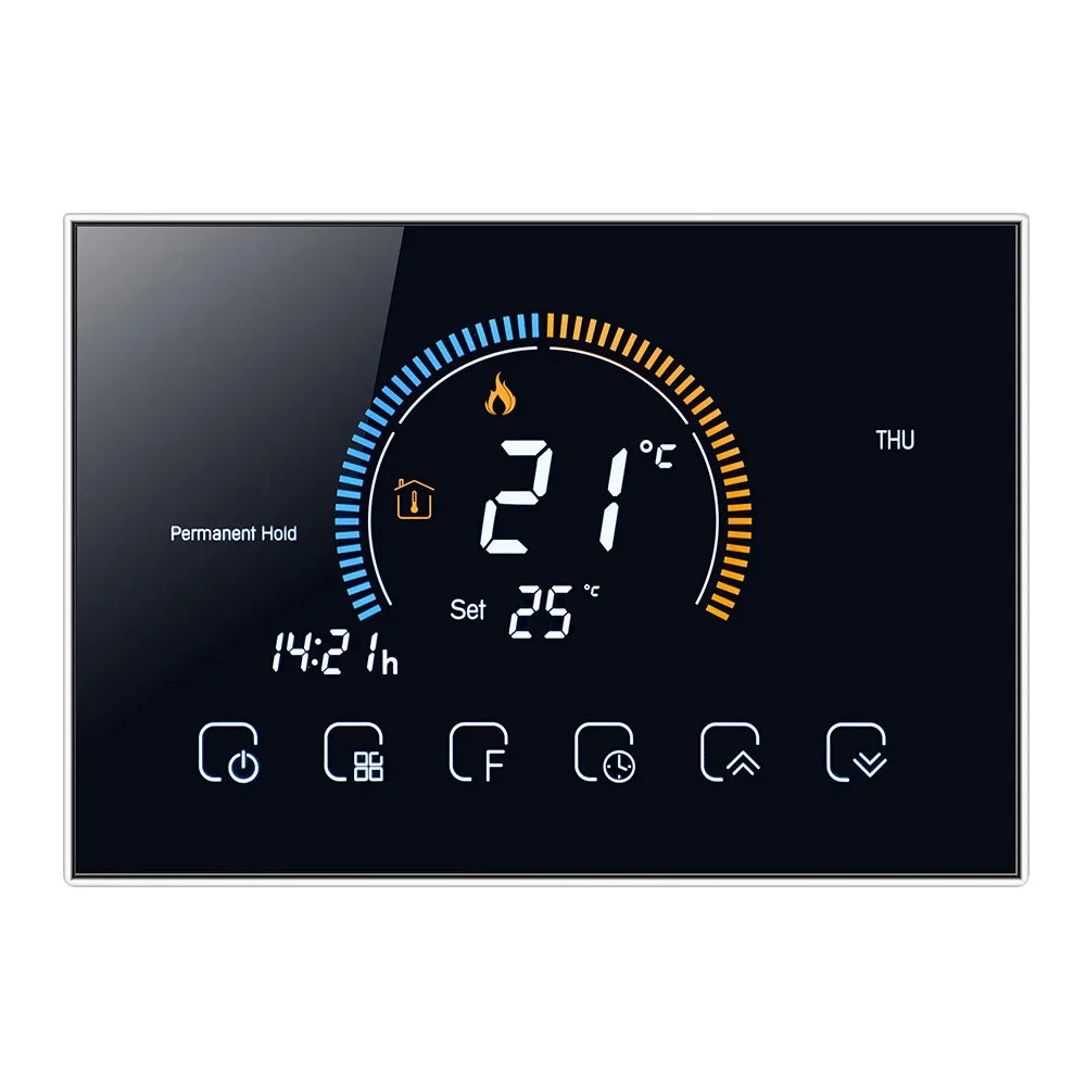 TUYA Wi-Fi Smart Large Colorful Screen Room Programmable Air Thermostat WIFI for Switch Heating Cooler Bridge Voice Alexa