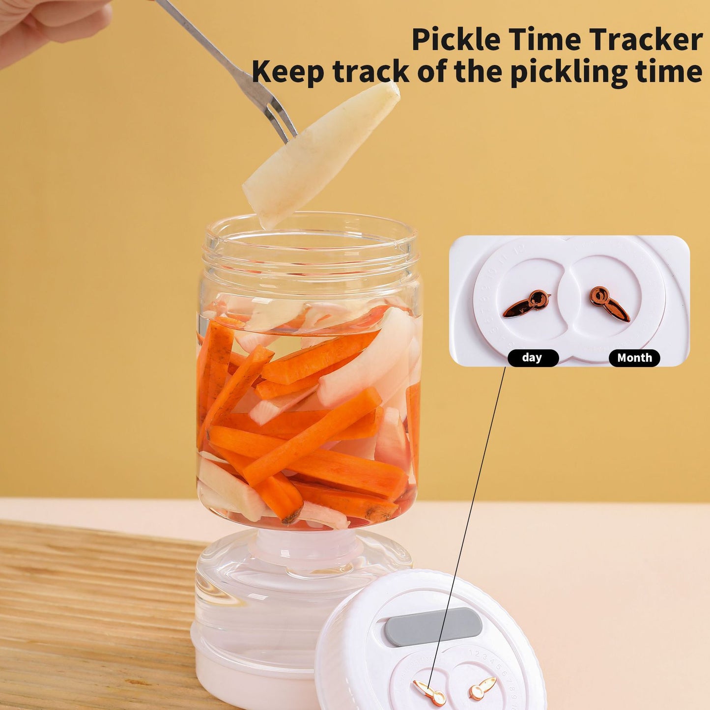 Round Five-Generation Dry-Wet Separation Kimchi Jar Glass Container