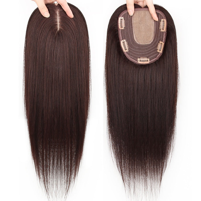 Female Invisible Head Real Human Hair Wig
