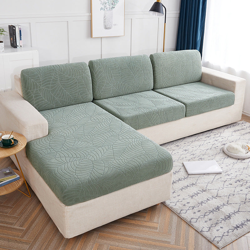 Leaf Waterproof Jacquard Sofa Cushion Cover