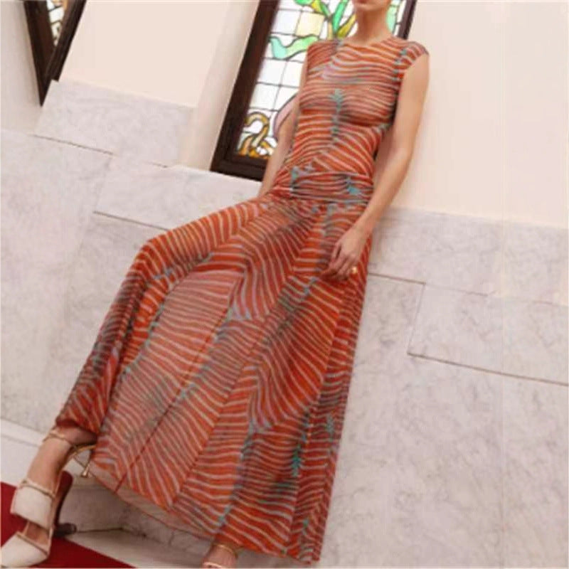Women's Comfortable Fashion Digital Printing Vest Suit