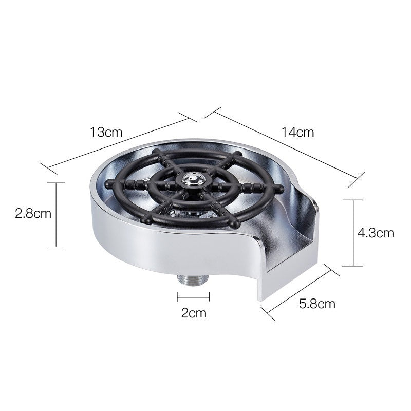 Bar Counter Cup Washer Sink High Pressure Spray Automatic Faucet Coffee Shop