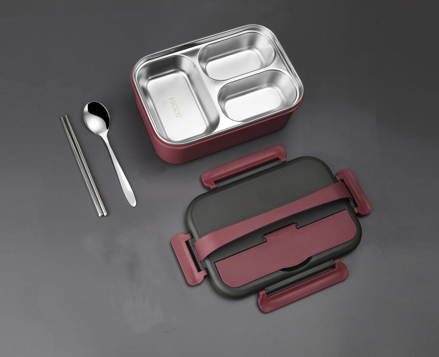 304 Stainless Steel Insulated Lunch Box Compartmentalized Portable