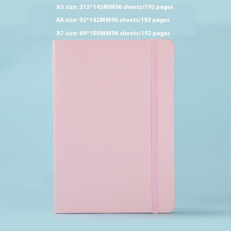 A5 Hard Case Pu Binding Band Notepad Cute Journal Book