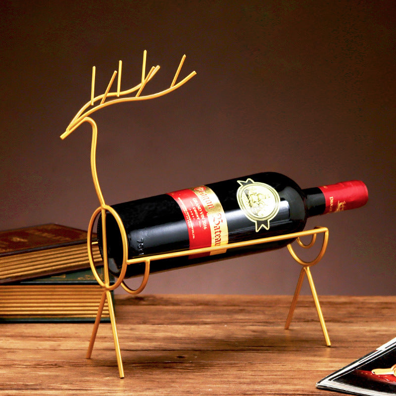 Creative Wrought Iron Golden Wine Display Wine Rack
