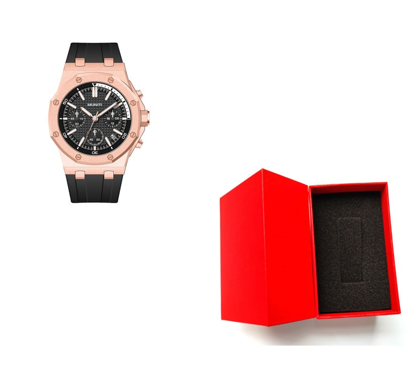 Watch Male Quartz Watch Waterproof Night Light