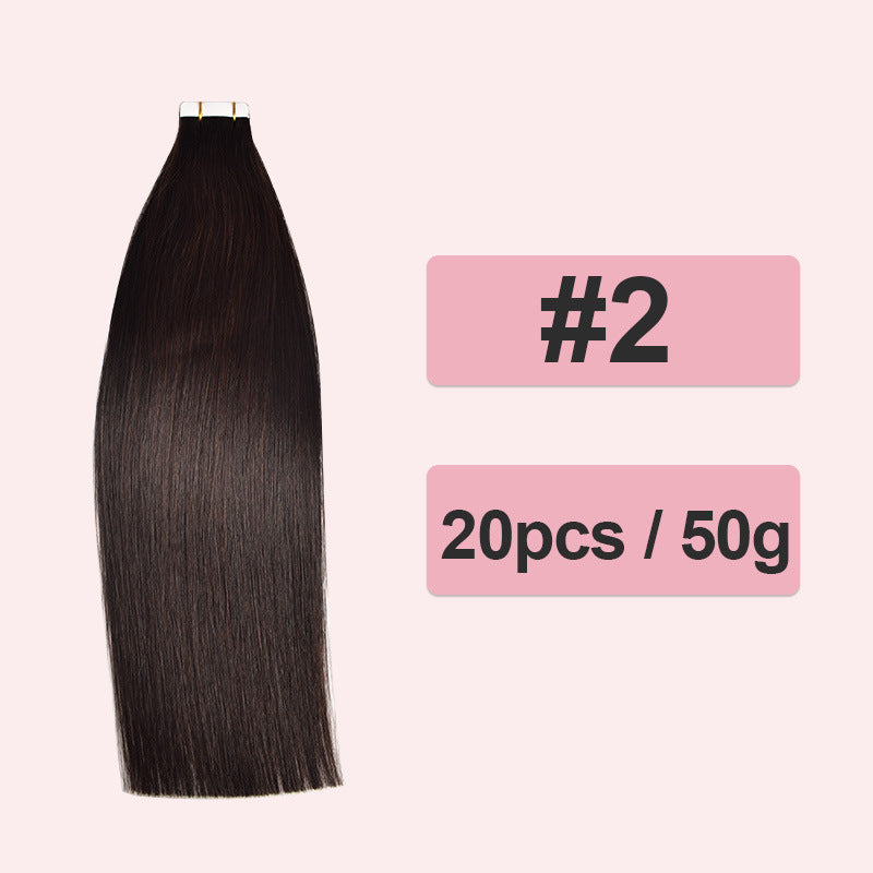 Polyester Human Hair Extensions PU Real Wig