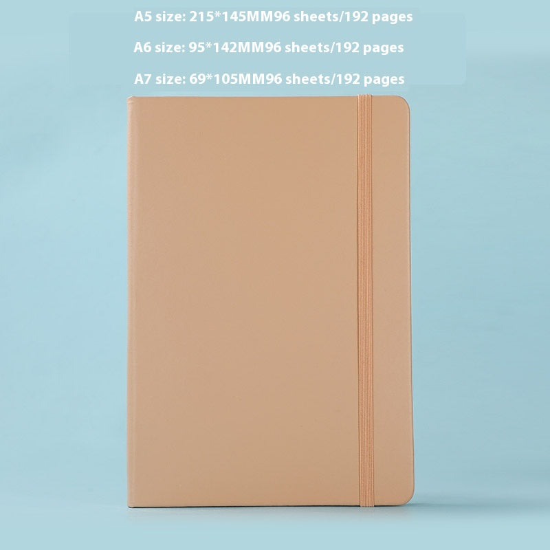A5 Hard Case Pu Binding Band Notepad Cute Journal Book