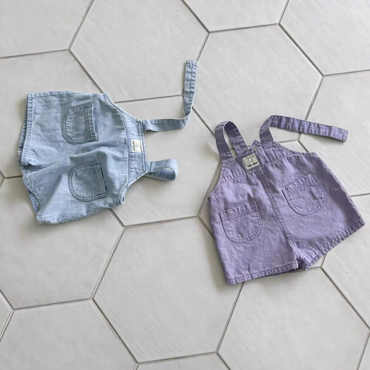 Fashion Denim Brace Hot Pants Boys And Girls