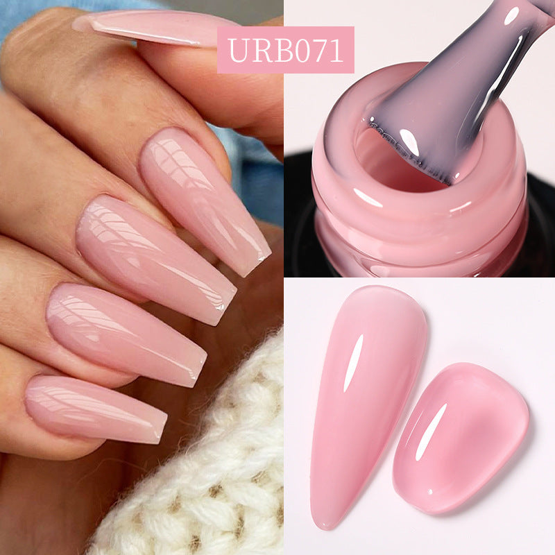 Reinforced Long-lasting No-file Base Coat With Shimmering Glitter Gel Polish