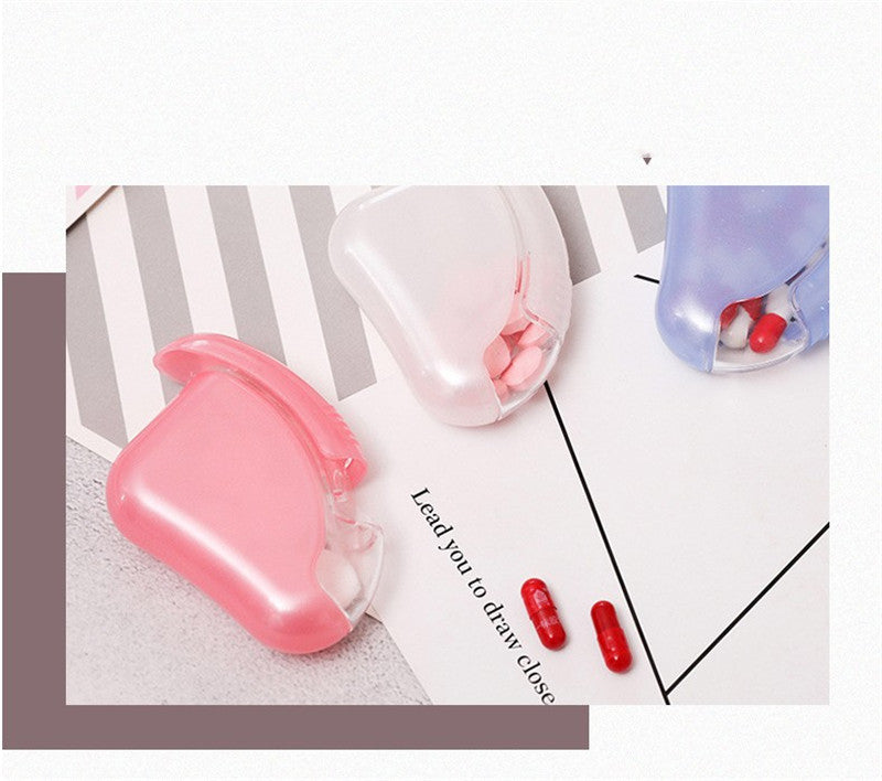 Pill Box Organizer 2 Compartments Moisture Proof Dust Proof Portable Vitamin Container For Purse Pocket