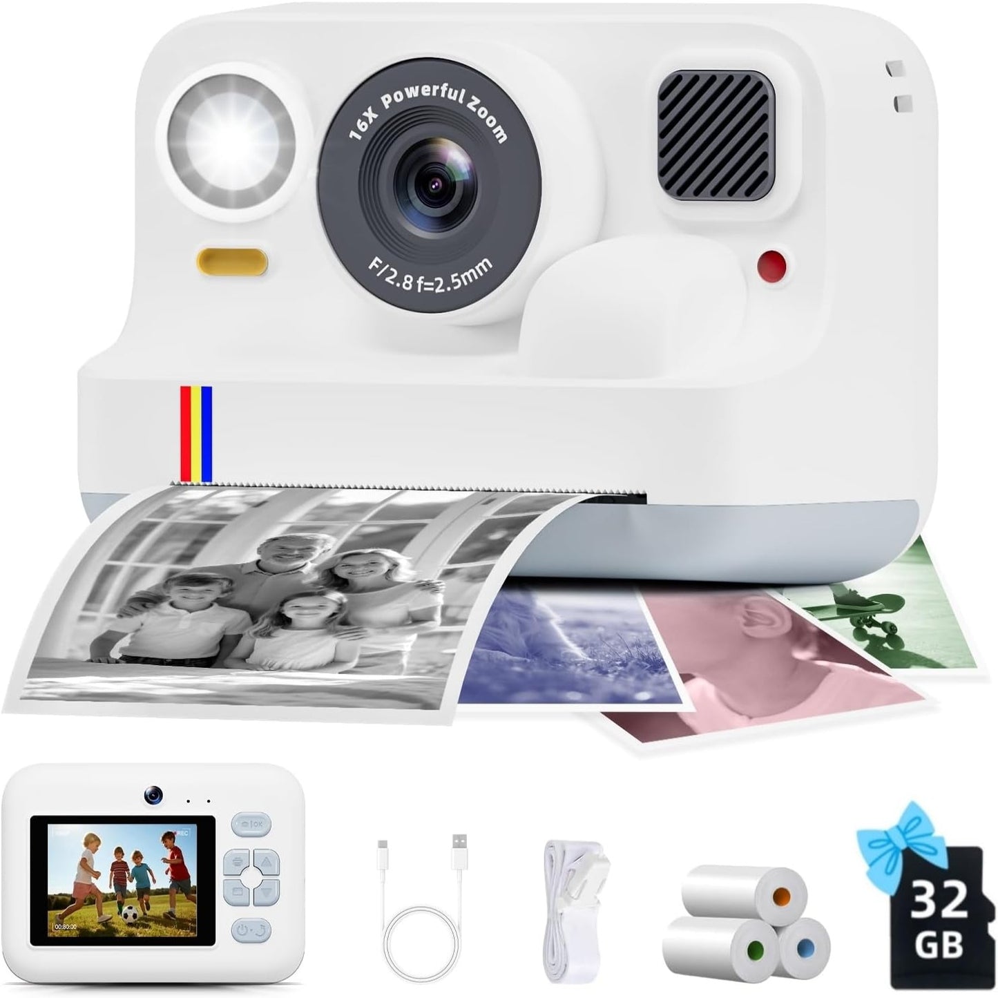 Portable Instant HD Color-printing Camera