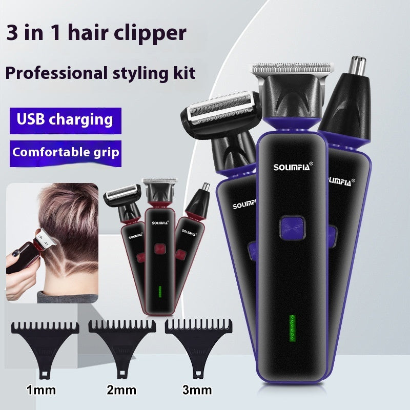 3-in-1 Nose Hair Trimmer Men's Shaver Multifunctional