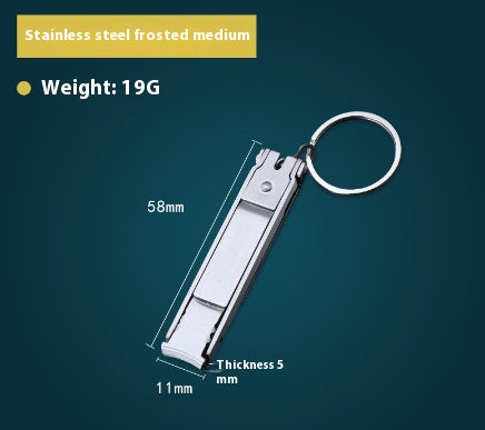 Multifunctional Nail Clippers Student Portable Foldable Keychain Three In One