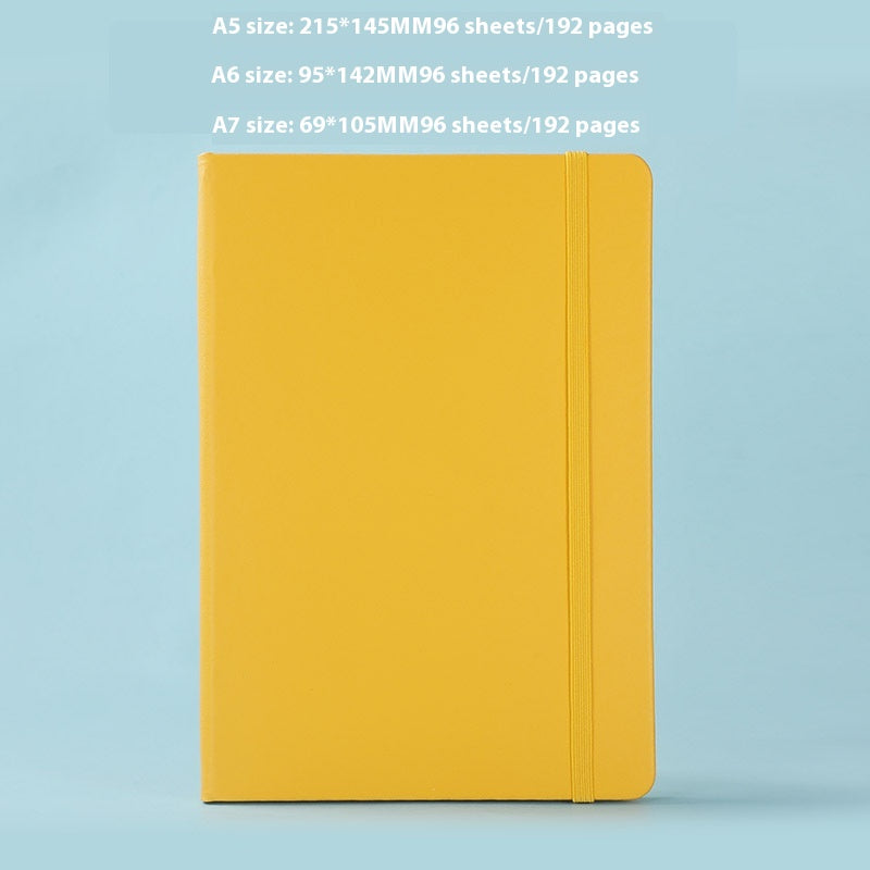 A5 Hard Case Pu Binding Band Notepad Cute Journal Book