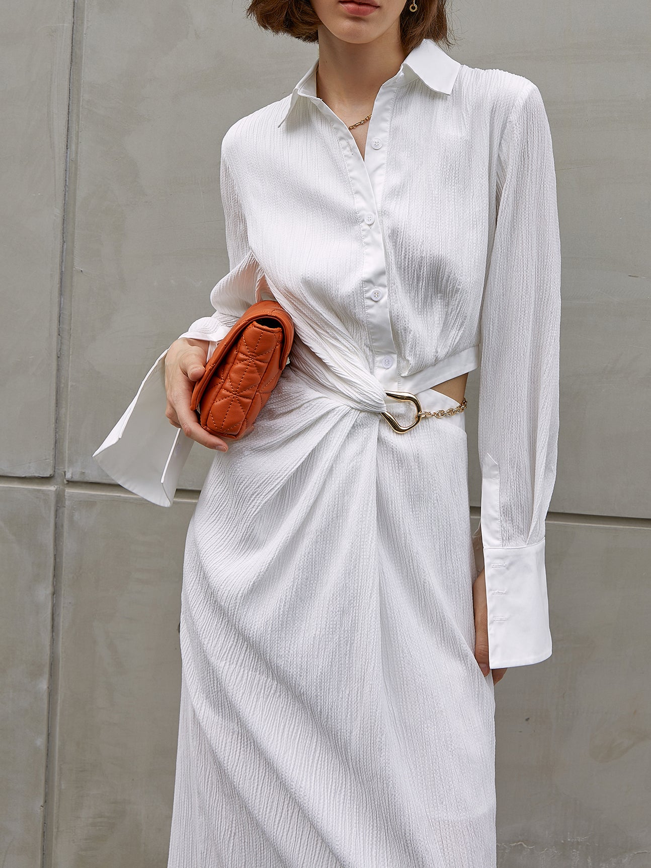 Women's Asymmetrical Hollow Waist Dress