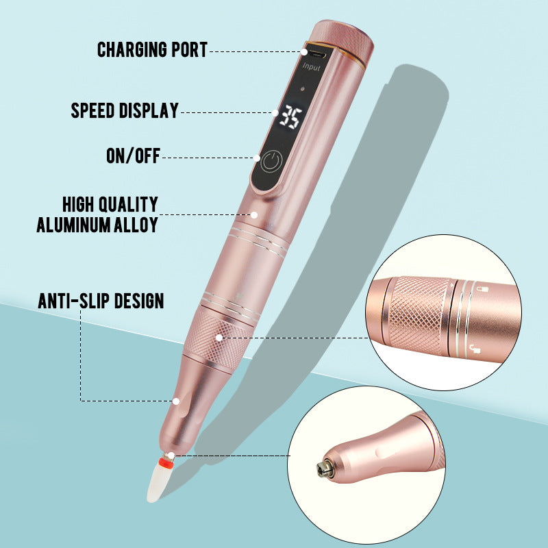 Sander Portable Nail SharpenerRemover Dead Skin Polishing Tool USB Charging